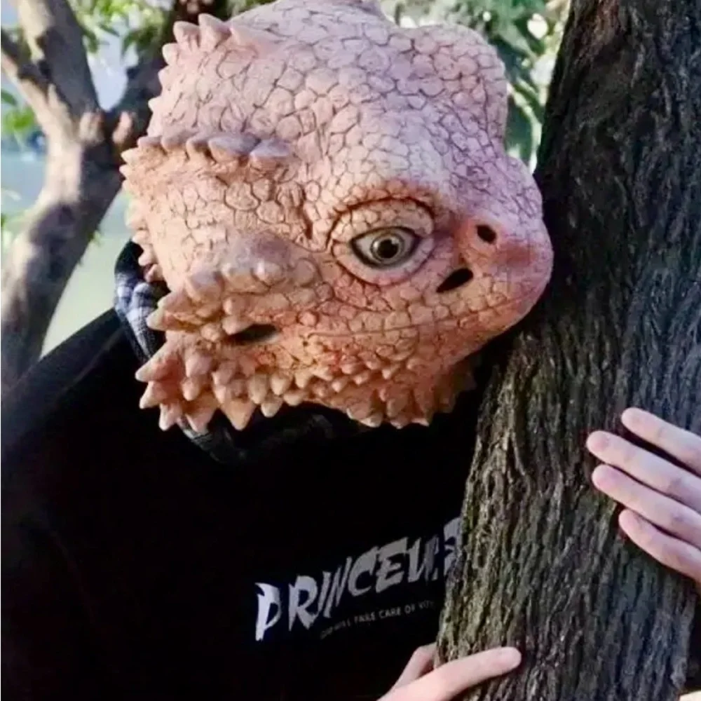 DELUXE MASK “LIZARD”’ HALLOWEEN MASK OVERSIZED NEW ONE SIZE